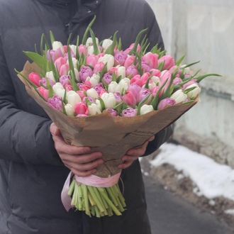 Букет из Тюльпанов микс 101