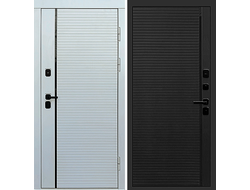Дверь входная White Line белая с черной панелью
