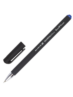 Ручка шариковая BRUNO VISCONTI "SlimWrite", "Black", СИНЯЯ, корпус черный, узел 0,5 мм, линия письма 0,3 мм, 20-0009, 24 штуки в упаковке