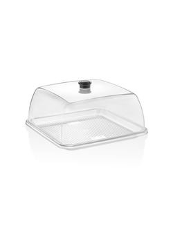 Крышка 28*28 см. h=12,5 см. поликарбонат, прозрачная