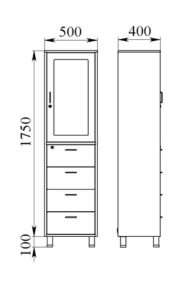 Шкаф медицинский для медикаментов ШММ-1.2.3
