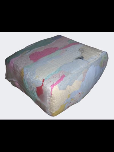 Ветошь протирочная цветной трикотаж ( ХБ ткани) брикет 10 кг