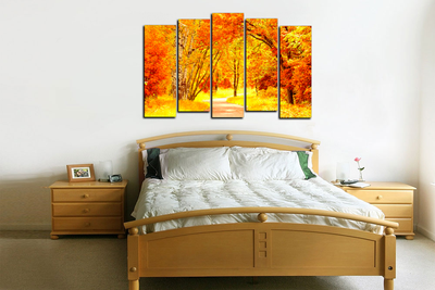 Модульная картина "Желтая осень"