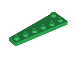 Wedge, Plate 6 x 2 Right, Green (78444 6385261)