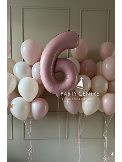 Нежно-розовый набор с цифрой