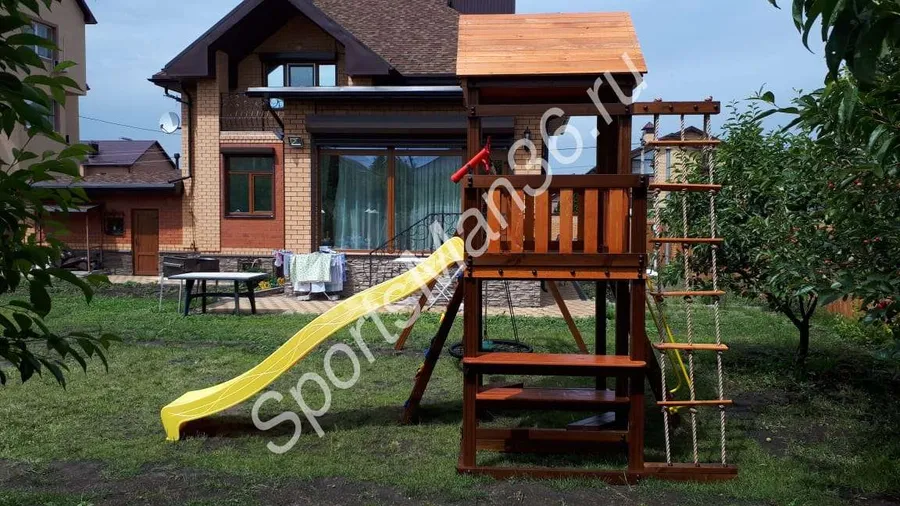 ИГРОВОЙ КОМПЛЕКС PERFETTO SPORT "RIMINI" (КАЧЕЛИ ОВАЛ) - вид сбоку
