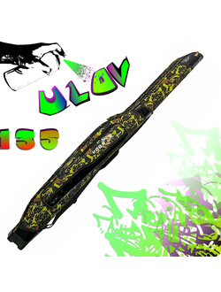 Чехол полужесткий #A-135 см "ГРАФФИТИ" (2х секционный) под удилище с катушкой