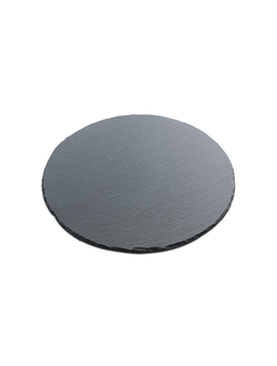 Блюдо для подачи круглое d=25 см. черное, сланец