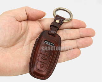 Чехол для нового ключа Ауди Q7,А6, А7, А8 (натуральная винтажная кожа)