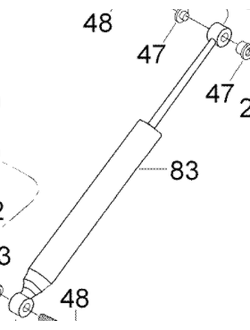 Амортизатор задний оригинал BRP 503189997/ 503189996 для BRP LYNX/Ski-Doo