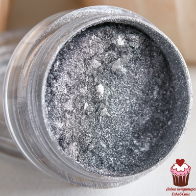 Блестящий сухой краситель плотный «Серебро», 2г.