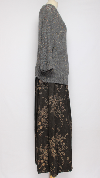 ДЖЕМПЕР "КИМОНО БУКЛЕ ЗОЛОАЯ НИТЬ" бежевый, св.бежевый, графит до р.54