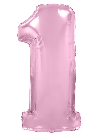 Фольгированная цифра - Розовая матовая