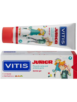 Детская зубная паста-гель Vitis Junior для детей от 6-ти лет, Dentaid, 75 мл.