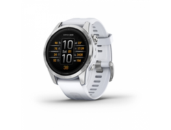 Умные часы Garmin Epix Pro (Gen 2) Standard Edition 42 мм, серебристый корпус, белый ремешок 010-02802-01