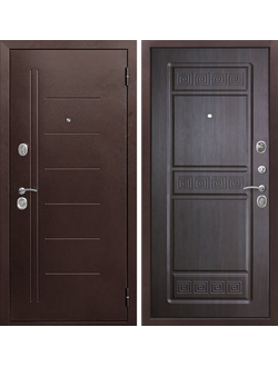 ТРИО Медный Антик Венге (Толщина полотна 103 мм) (Внутренняя сторона фрезерованная МДФ-панель 16 мм; покрытие экошпон) (металл 1.4) Арт 00000495