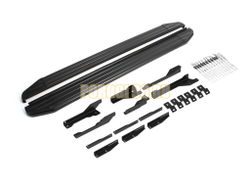 Порог-площадка "Black-Premium" A193ALB + комплект крепежа, RIVAL, Exeed VX 2021-2023