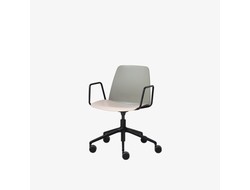 Поворотный стул Unnia из полипропилена на колесиках с подлокотниками купить в Ялте