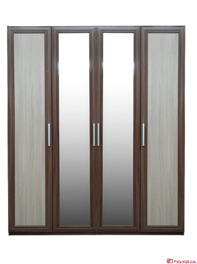 Шкаф 4-дверный ПРОФИЛЬ с зеркалами