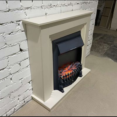 Электрокамин Вотан бежевый с очагом Fobos