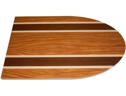 Maple, Afrimosia and Wenge Veneers in Surfboard Shape