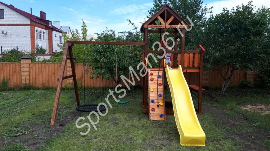 ИГРОВОЙ КОМПЛЕКС PERFETTO SPORT "RIMINI" (КАЧЕЛИ ОВАЛ), вид спереди