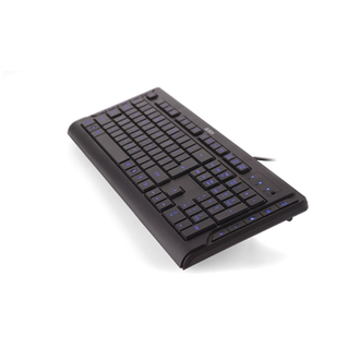 Клавиатура с подсветкой A4 KD-600L USB, Multimedia Slim, черный