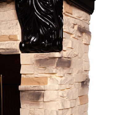 Угловой электрокамин Dublin Rock AO с Majestic RC