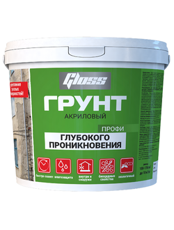 Грунт глубокого проникновения профи 1кг "Gloss"