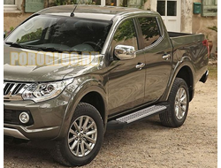 Пороги для Mitsubishi L200 Bmw style