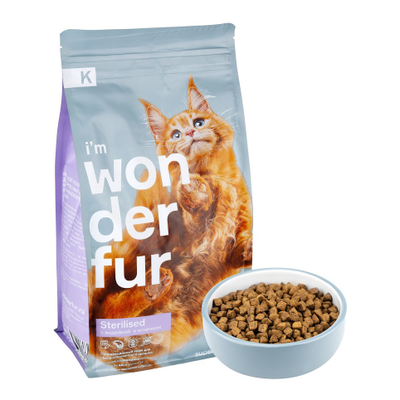 Wonderfur Sterilised Индейка/Ягненок для кошек 2 кг