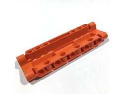 Technic, Panel Curved 11 x 3 with 10 Pin Holes through Panel Surface, Reddish Orange (11954 / 6469793)