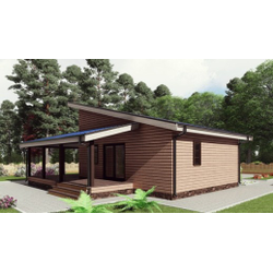 Одноэтажный каркасный дом с одной спальней 75м² (SK23)