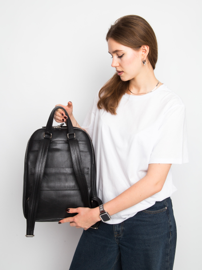 Женский кожаный рюкзак Vicenza Premium black (арт. 
3105-51)