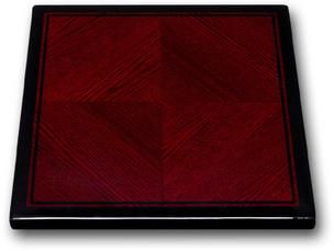 Oak Veneer in Diamond Box Pattern with Black Accent Black Edge