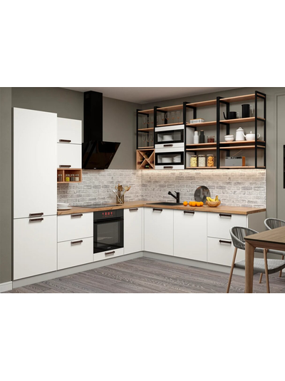 Кухня «Ройс» Белый софт модульная кухня