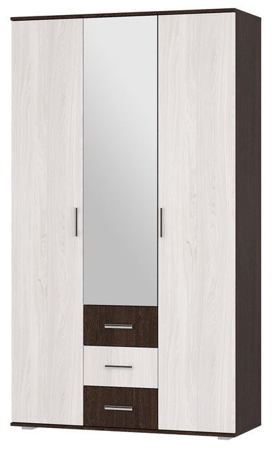 Шкаф 3-х створчатый Белла венге/ясень белый (БТС)