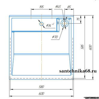 umyvalnik kirovit prestizh 60 60 shg