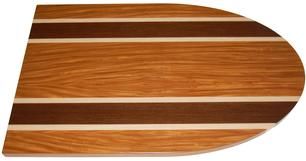 Maple, Afrimosia and Wenge Veneers in Surfboard Shape