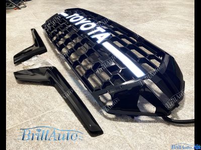 Решетка Toyota Land Cruiser 200 2015-2021 в стиле 300 GR Sport LED, с подсветкой