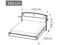 Кровать "Sinkro" 160х200 см (экокожа Castoro)
