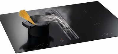 Индукционная варочная панель с вытяжкой Kuppersbusch KMI 8500.0 SR Hot Chili