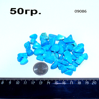 Говлит натуральный тонированный под бирюзу арт.09086: россыпь для декорирования