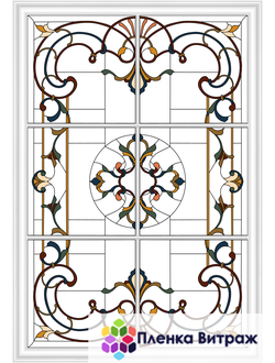 Пленка самоклеющаяся на потолок , витражная пленка, пленочный витраж рисунком стиль арт деко