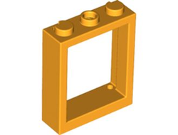 Window 1 x 3 x 3 Flat Front, Bright Light Orange (51239 / 6407954)