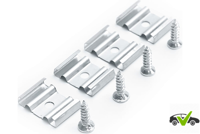 Профиль накладной алюминиевый 2м матовый экран 2 заглушки 4 крепежа для светодиодных лент