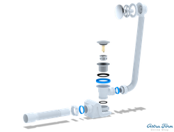 Слив перелив автомат ANI PLAST click-clack (грибок-сетка).