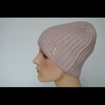 Розовая шапка из кашемира Италия Визио 1106 CYO