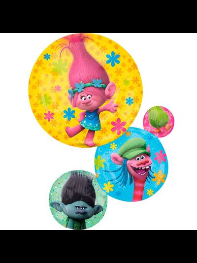 Фольгированный шар с гелием "Тролли" 70 см