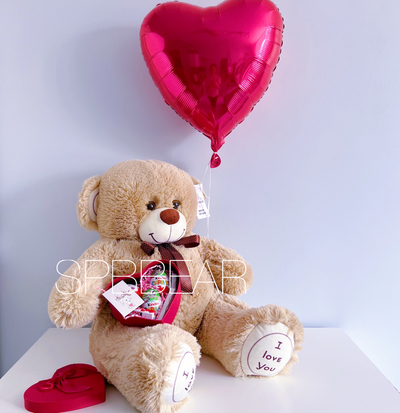 Подарочный набор №12 - Плюшевый мишка 85 см, Шар сердце, Киндер бокс малый